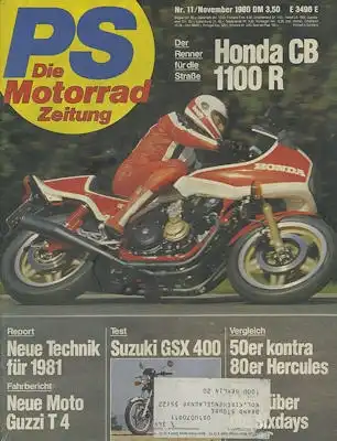 PS Die Motorradzeitung 1980 Heft 11
