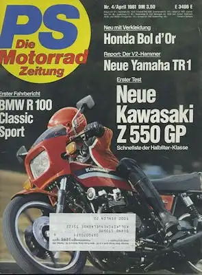 PS Die Motorradzeitung 1981 Heft 4