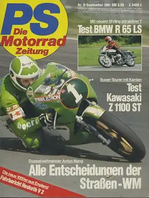 PS Die Motorradzeitung 1981 Heft 9