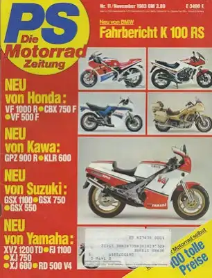 PS Die Motorradzeitung 1983 Heft 11