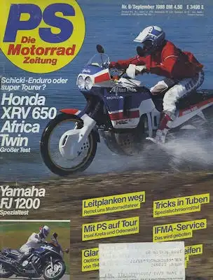PS Die Motorradzeitung 1988 Heft 9