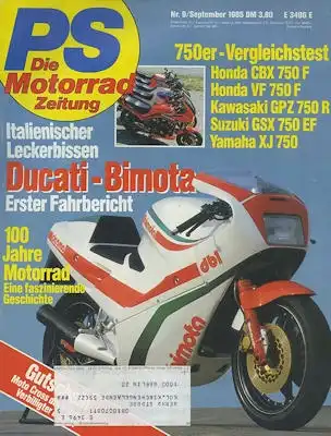 PS Die Motorradzeitung 1985 Heft 9
