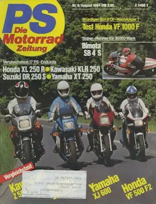 PS Die Motorradzeitung 1984 Heft 8