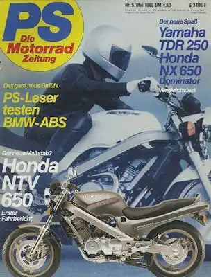 PS Die Motorradzeitung 1988 Heft 5