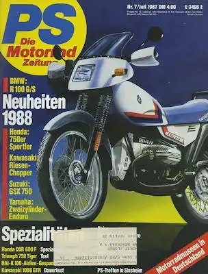PS Die Motorradzeitung 1987 Heft 7