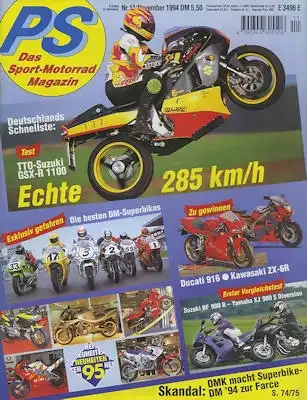 PS Die Motorradzeitung 1994 Heft 11