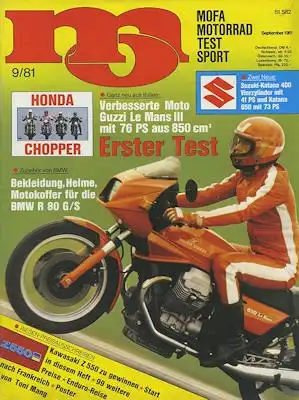 MO Motorrad, Mokick, Mofa und Sport 1981 Heft 9