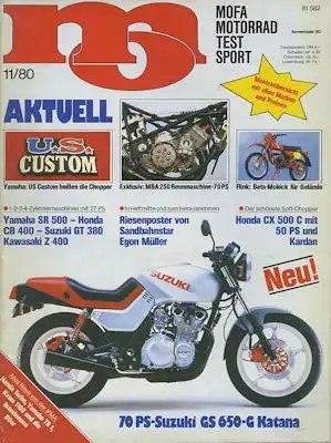 MO Motorrad, Mokick, Mofa und Sport 1980 Heft 11