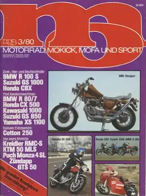 MO Motorrad, Mokick, Mofa und Sport 1980 Heft 3