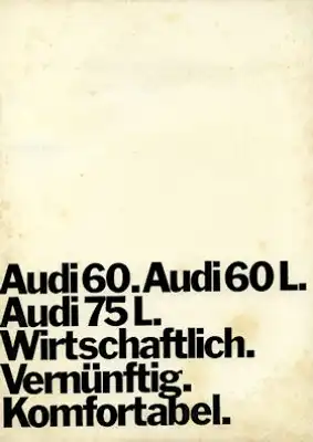 Audi 60 60L 75L Prospekt 9.1971