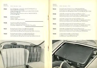 Porsche 356 C Zubehör-Liste 10.1963