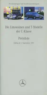 Mercedes-Benz C-Klasse Preisliste 9.1997