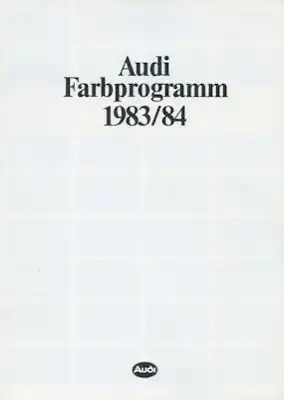 Audi Farben 1983/84