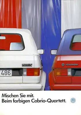 VW Golf 1 Cabriolet Sondermodell Prospekt 7.1986