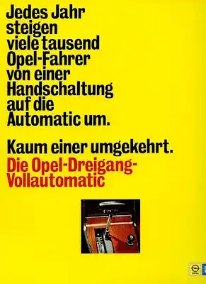 Opel Dreigang Vollautomatic Prospekt 12.1974