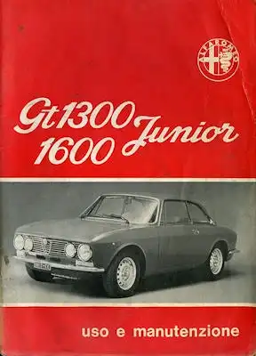 Alfa-Romeo GT 1300 1600 Junior Bedienungsanleitung 6.1974 it