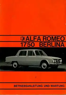 Alfa-Romeo 1750 Berlina Bedienungsanleitung 1971
