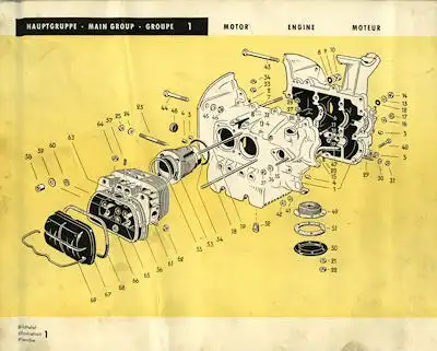 VW Käfer Ersatzteilliste 8.1954