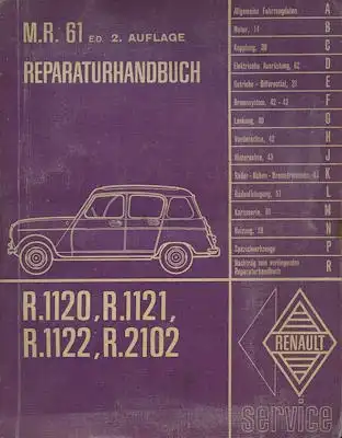 Renault 4 Reparaturanleitung 1963