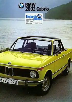 BMW 2002 Cabrio Prospekt ca. 1974