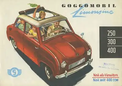 Glas Goggomobil Limousine 250 300 400 Prospekt 1961