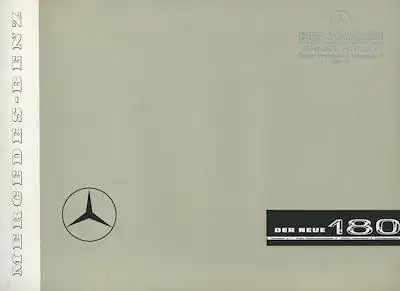 Mercedes-Benz 180 Prospekt ca. 1957