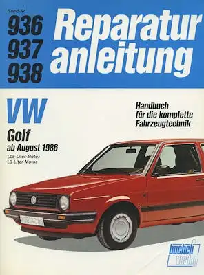 VW Golf 2 Reparaturanleitung ab 9.1986