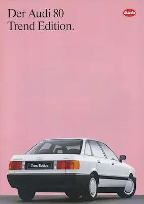 Audi 80 B 3 Trend Edition Prospekt ca. 1989