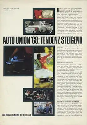 Auto-Union `68 Tendenz steigend ca. 6.1968