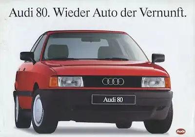 Audi 80 B 3 Prospekt 1988/89