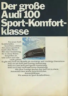 Audi 100 Prospekt 10.1968