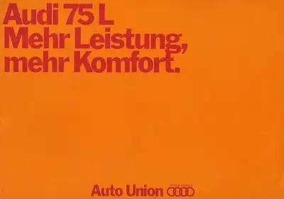 Audi 75 L Prospekt 1.1969