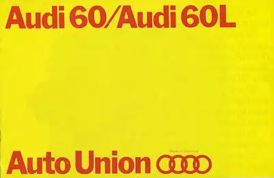Audi 60 / 60 L Prospekt 10.1968