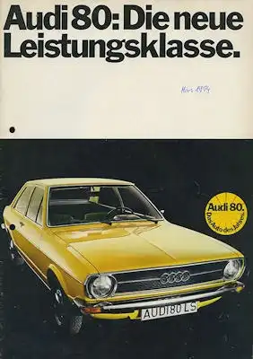 Audi 80 Prospekt 8.1973