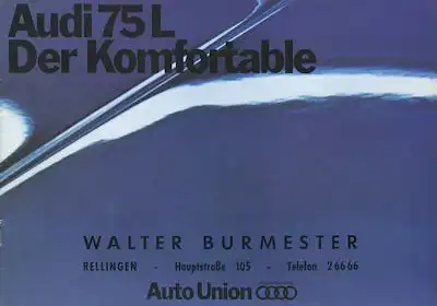 Audi 75 L Prospekt 7.1969