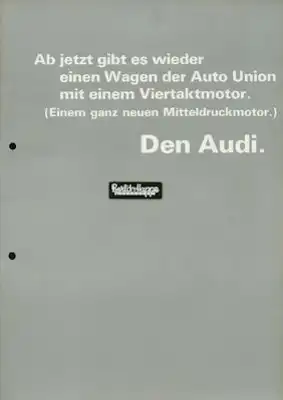 Audi 72 (F 103) Prospekt ca. 10.1965