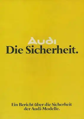 Audi Sicherheits Prospekt 8.1975