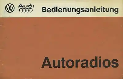 Audi Autoradio Bedienungsanleitung 8.1977
