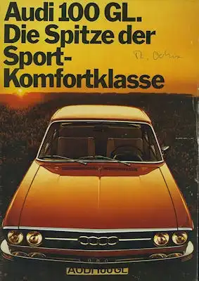 Audi 100 GL Prospekt 8.1972