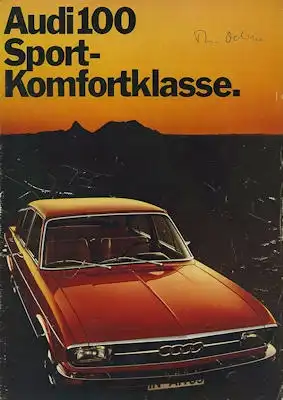 Audi 100 Prospekt 8.1972