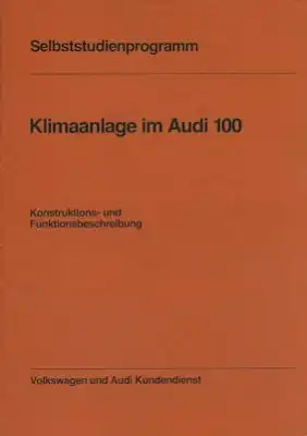 Audi 100 C 2 Reparaturanleitung 5.1978