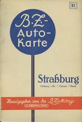 BZ Karte 51 Straßburg 1930er Jahre