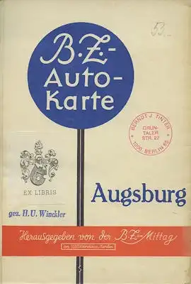 BZ Karte 53 Augsburg 1930er Jahre