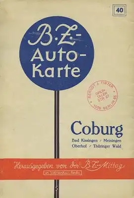 BZ Karte 40 Coburg 1930er Jahre