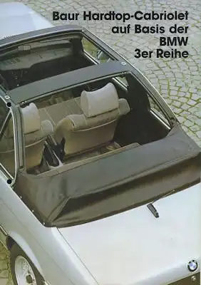 BMW / Baur 3er Hardtop Cabriolet Prospekt 1980er Jahre