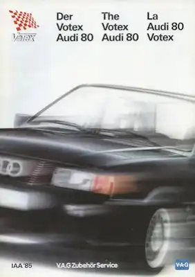 Audi 80 B 2 Zubehör Prospekt IAA 1985