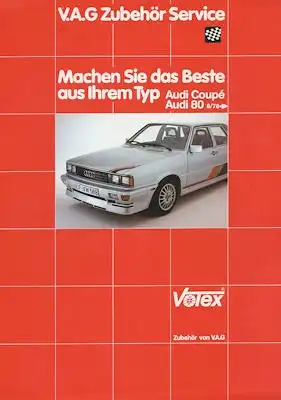 Audi 80 / 80 Coupé B 2 Zubehör Prospekt 6.1982