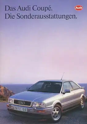 Audi Coupé B 3 Sonderausstattung Prospekt 1.1992