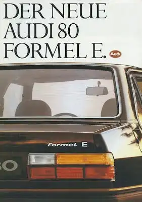Audi 80 B 2 Formel E Prospekt 11.1980