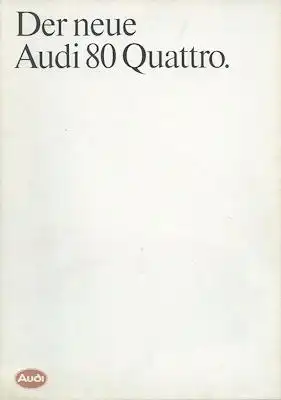 Audi 80 B 2 Quattro Prospekt 8.1983